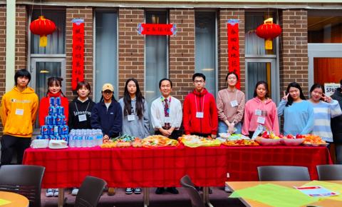 Event volunteers and Fulu Mao, Dual Degree (International) Program Officer