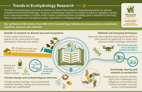 An infographic titled Trends in Ecohydrology Research
