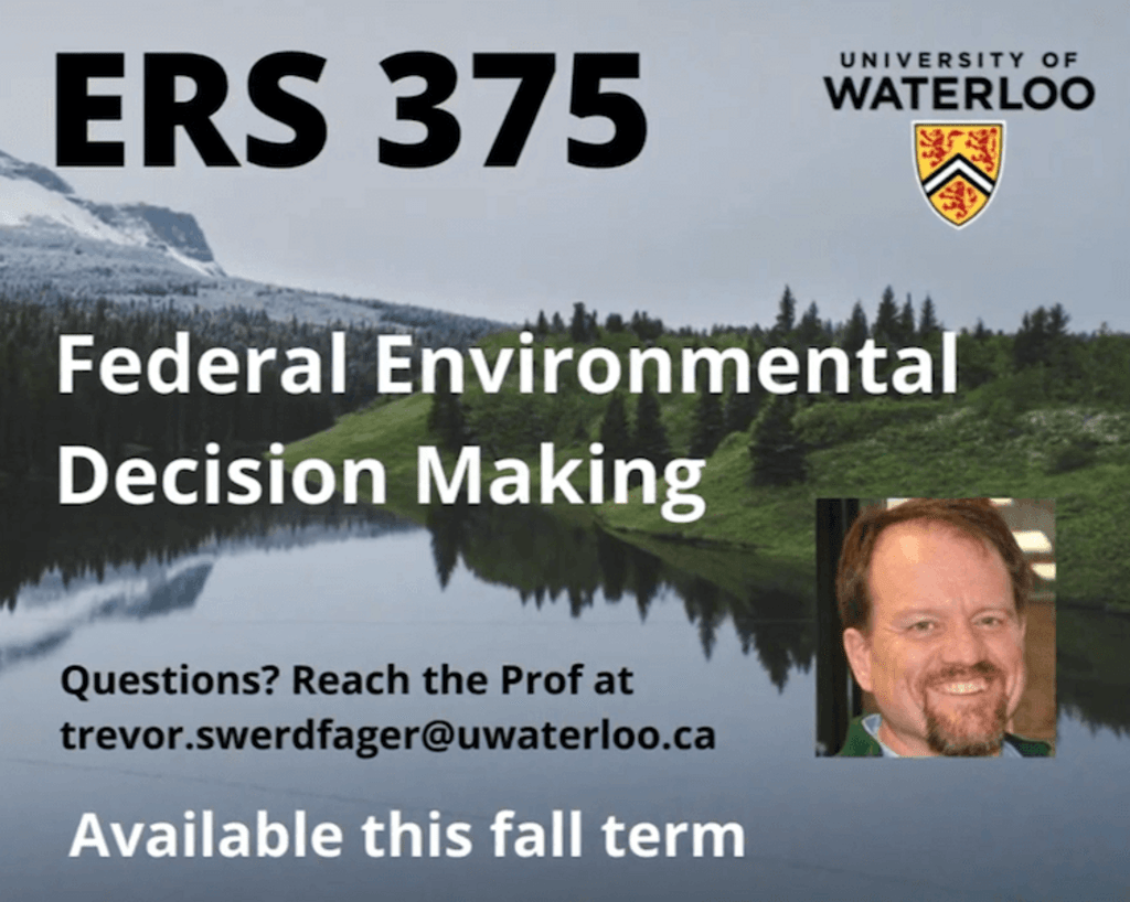 ERS 375/675 - Federal Environmental Decision Making poster