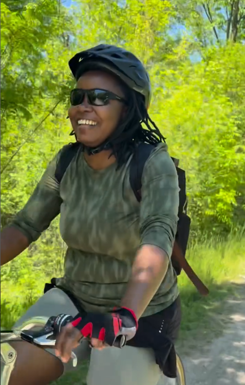 Fridah Silas cycling