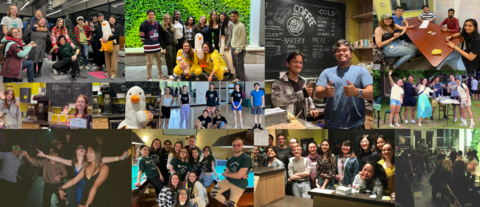 A collage of Faculty of Environment students from various events