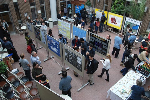 A bird's-eye view of the poster session.