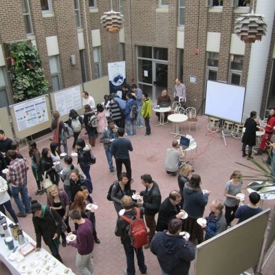 Bird's eye view of the poster session.