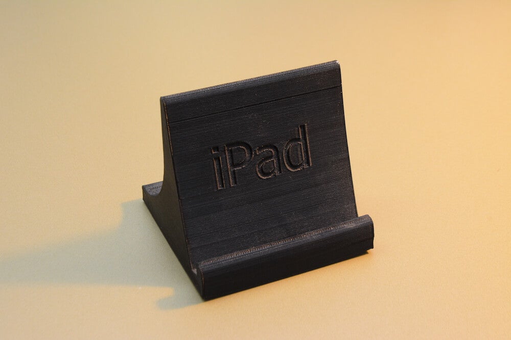 3D printed iPad holder.
