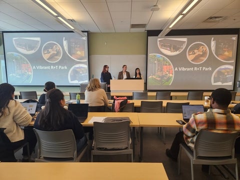 MEDI students pitching their visions.