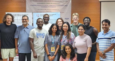 University of Waterloo participants at the V2V Field School in Barkul in Chilika, India