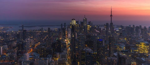 Toronto skyline at sunset