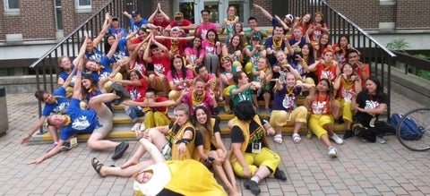 Classmates from Waterloo Environment Class of 2016 at Orientation