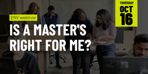 Students talking in an office