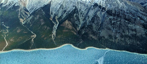 Aerial photograph of the Alberta coastline