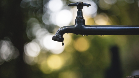 Drip of water from a tap.