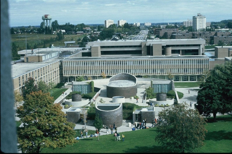 The view of South campus in 1977
