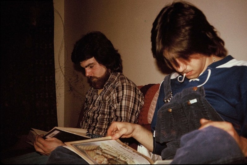 Richard Green and Carl Brawley reading books together