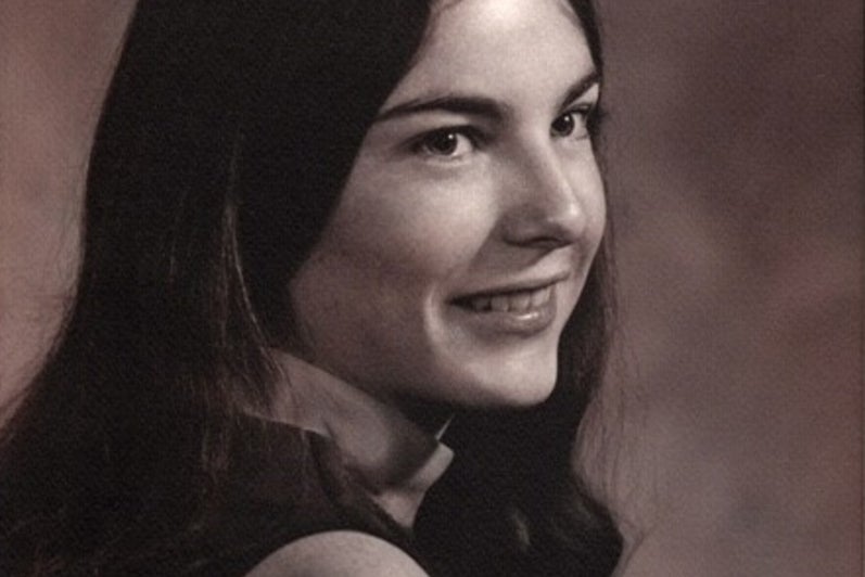 Black and white student picture of a girl