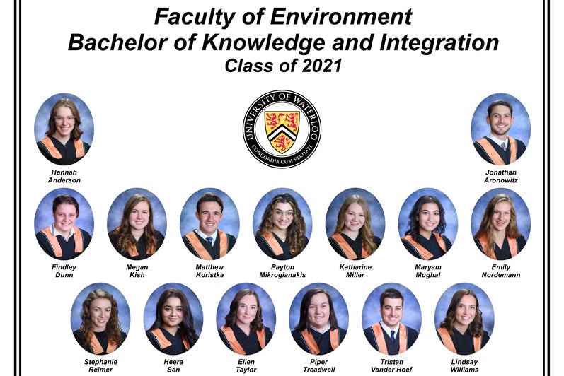 Waterloo Knowledge Integration class of 2021 graduating class composite