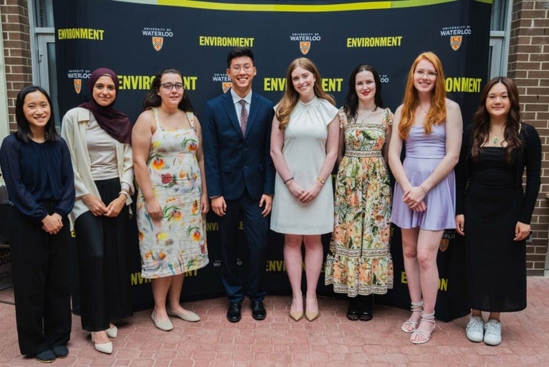 Grup photos of the award winners, Michelle Angkasa, Farah El-shayeb, Millie Balmer, Andrew Ding, Maya Jordan Treitel, Emma Schuster, Kathryn Kolkman and Ginny Wong. 