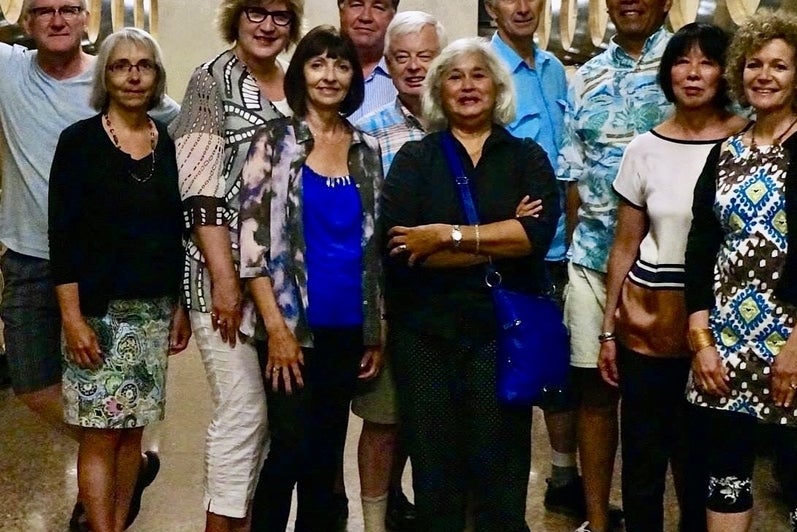 Classmates of Waterloo Man-Environment 76 at a winery
