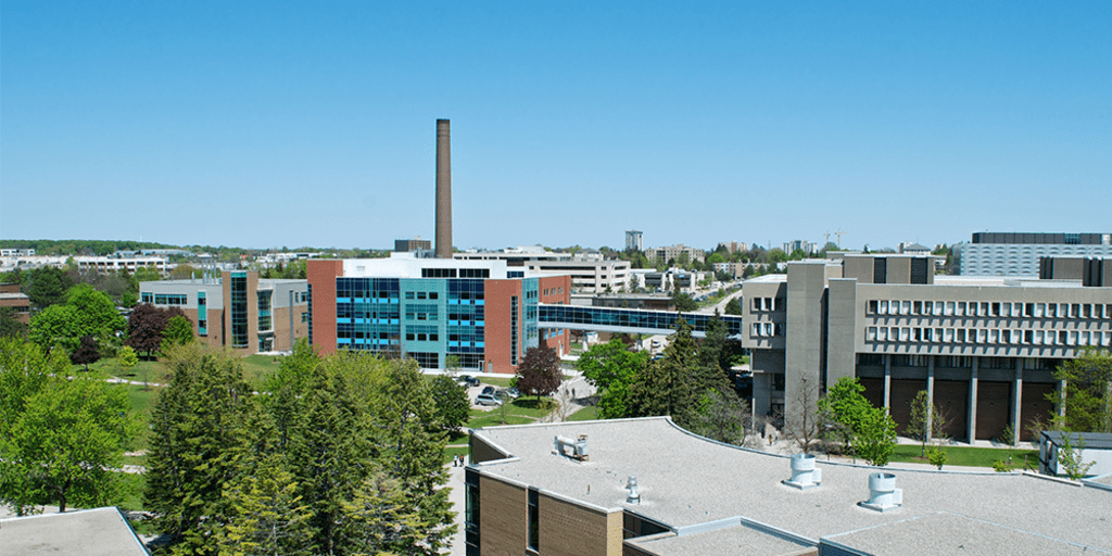 Aerial view of campus