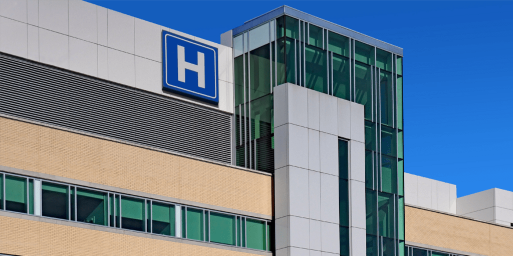 Exterior of hospital building