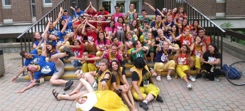Classmates from Waterloo Environment Class of 2016 at Orientation