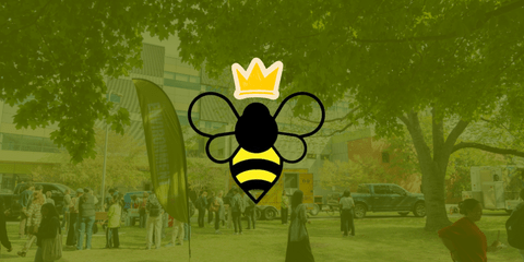 Bee with a crown.