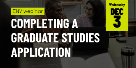 Webinar: Completing a graduate studies application