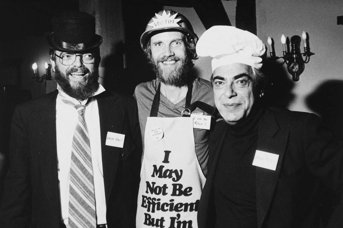 Dr. Gordon Nelson, Peter Brother, and Dr. Peter Nash wearing costumes