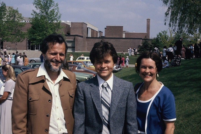 John Johnson and his parents. 