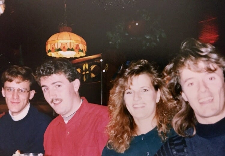 Four university students from the late 80s