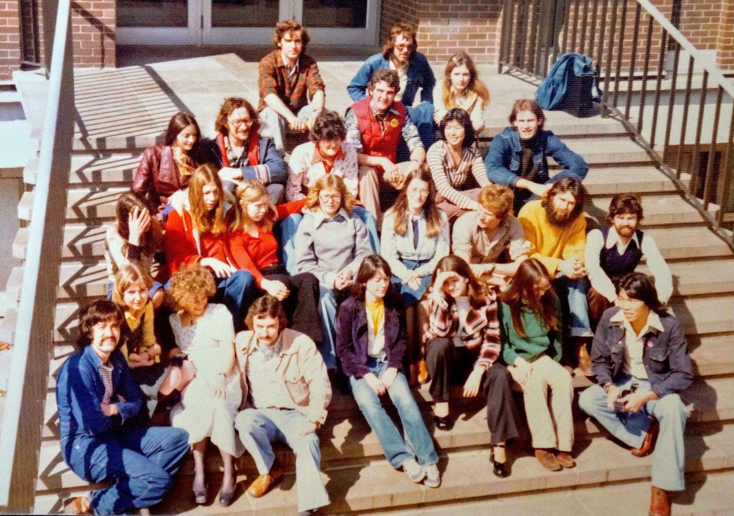 Class of Man-Env '76 on EV1 stairs