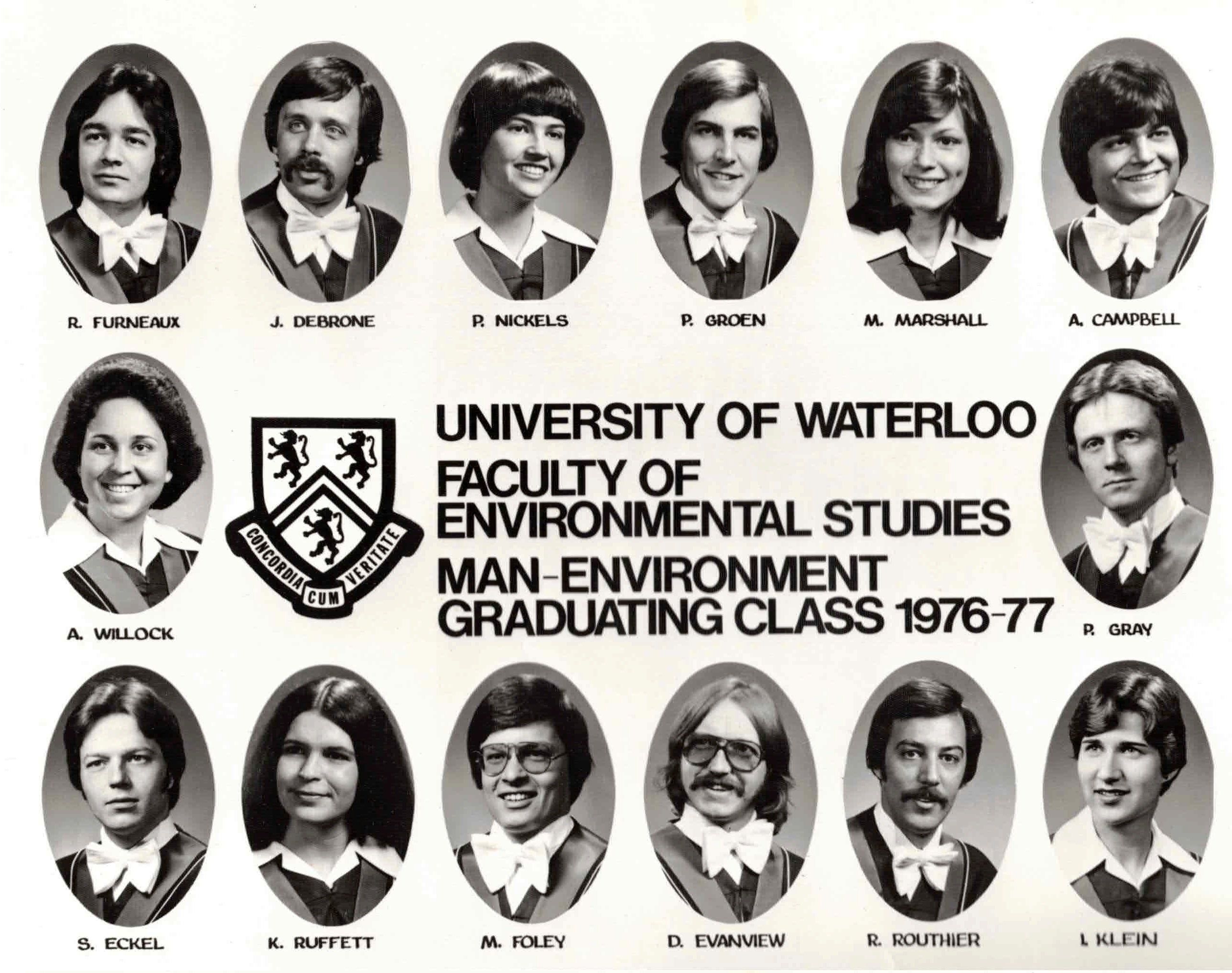 black and white class composite 1976-1977
