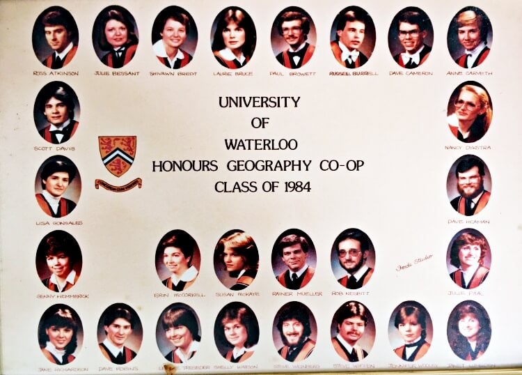 Class composite for UW Geography 1984