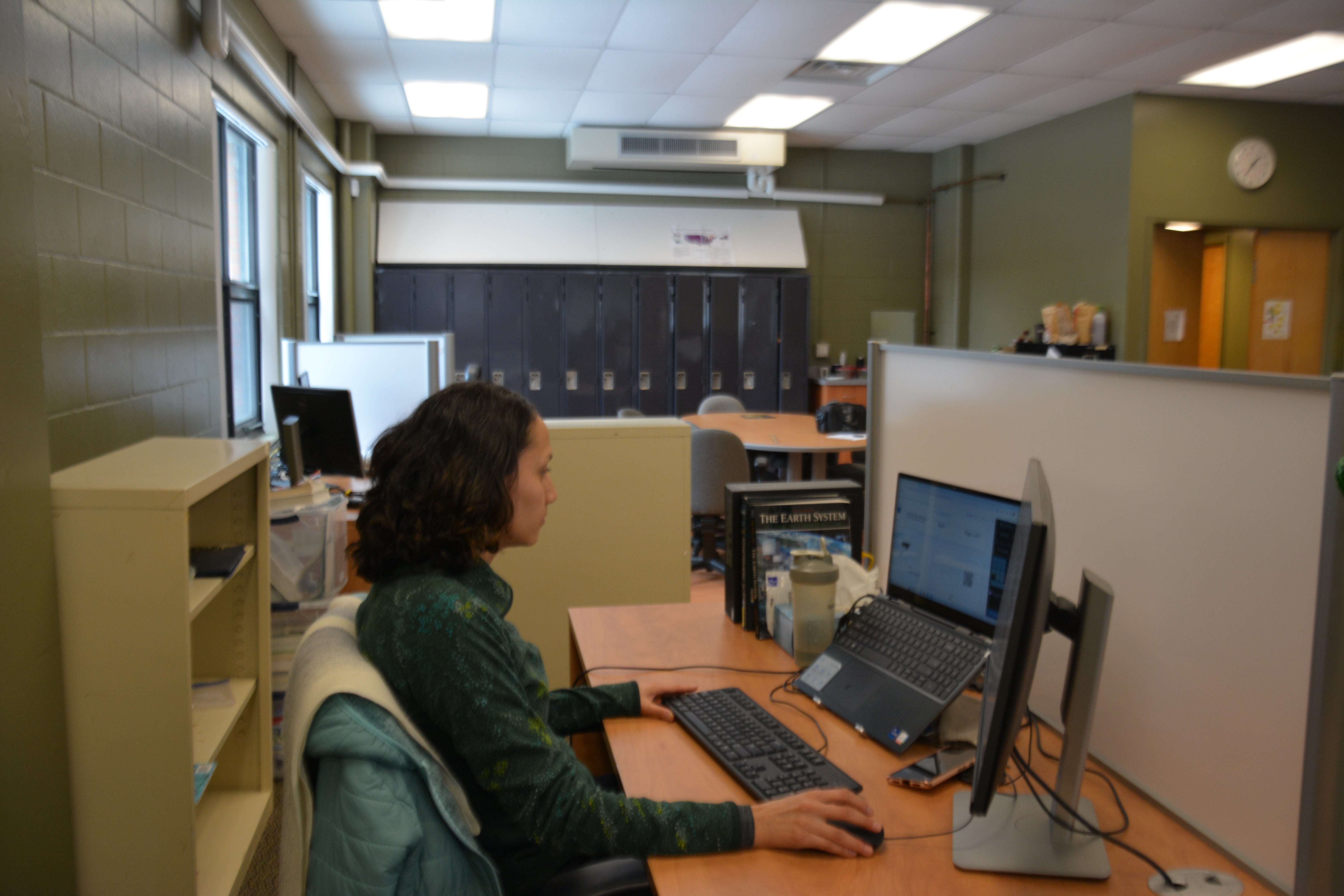 Lab space with someone working in it