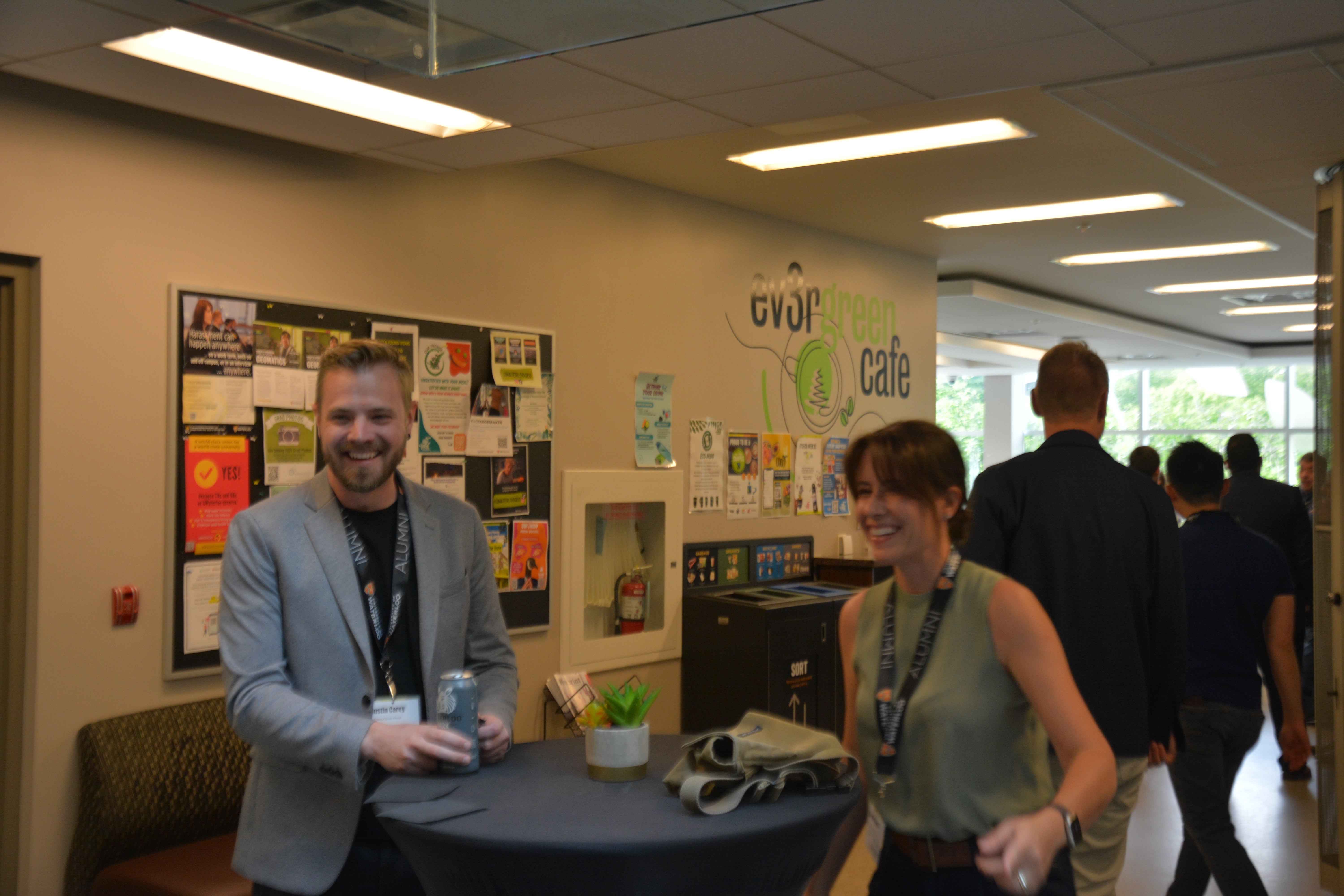 Dustin and Dr. Sarah Burch sharing a laugh