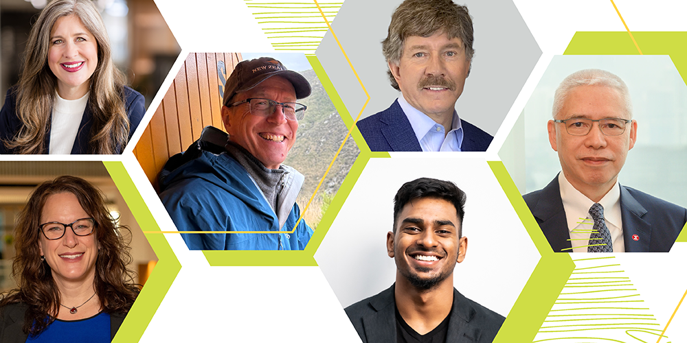 hexagon tiles with multiple people