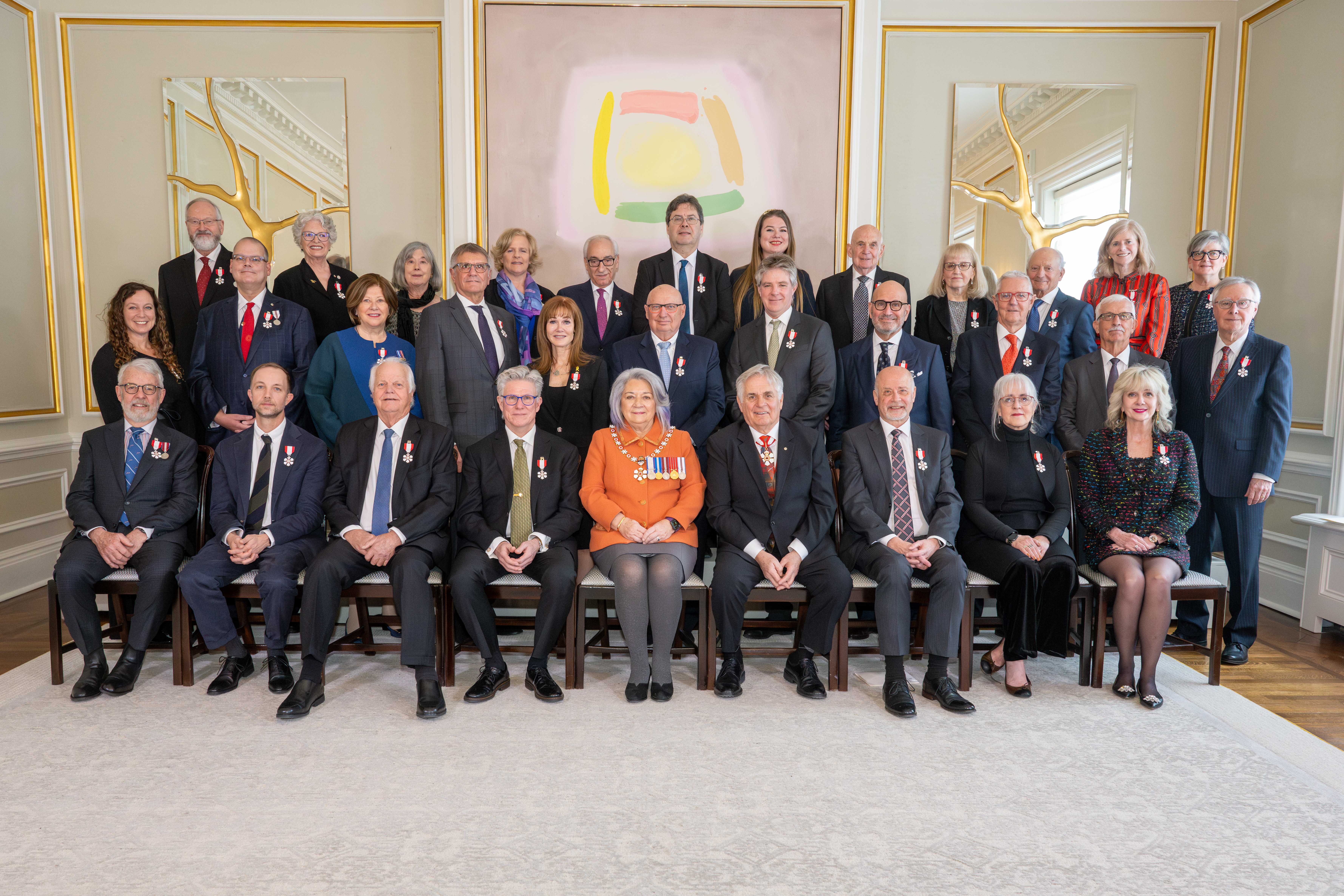 2020 Order of Canada investiture ceremony recipients with Governor General Mary Simon.