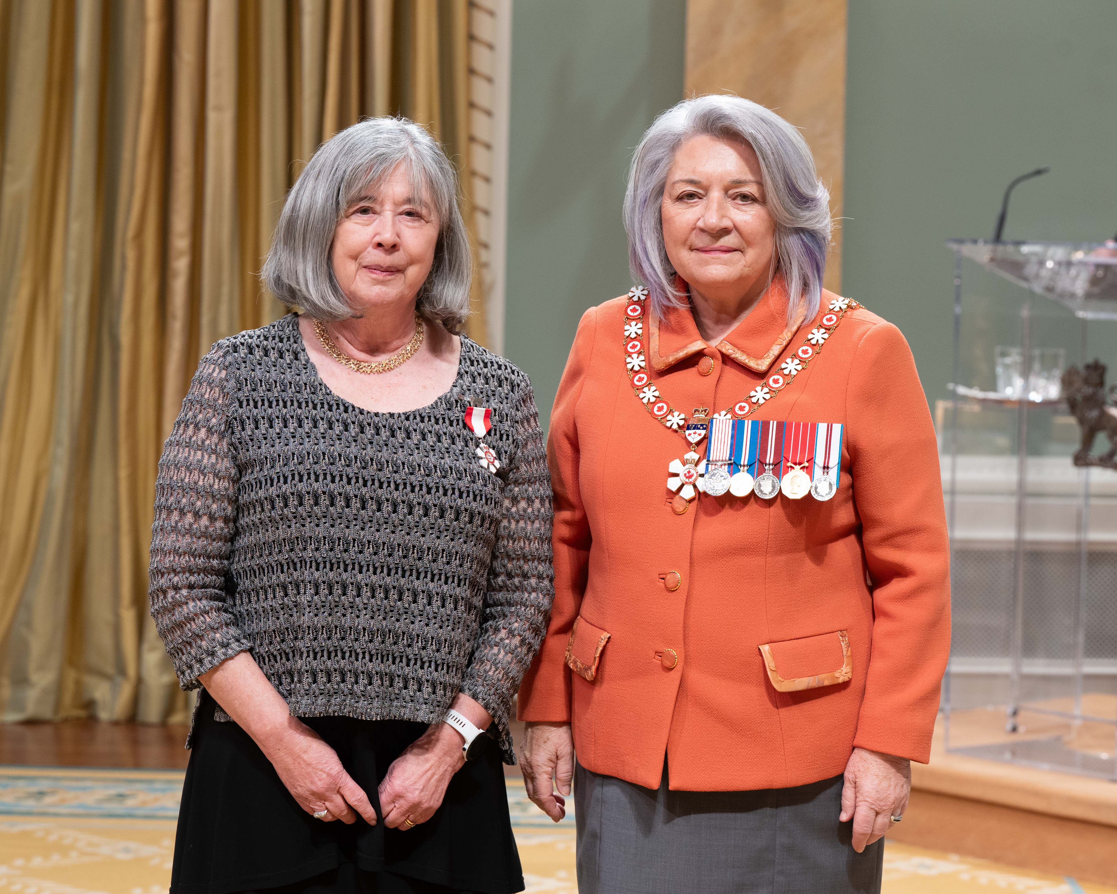 Frances Westley and Governor General Mary Simon.