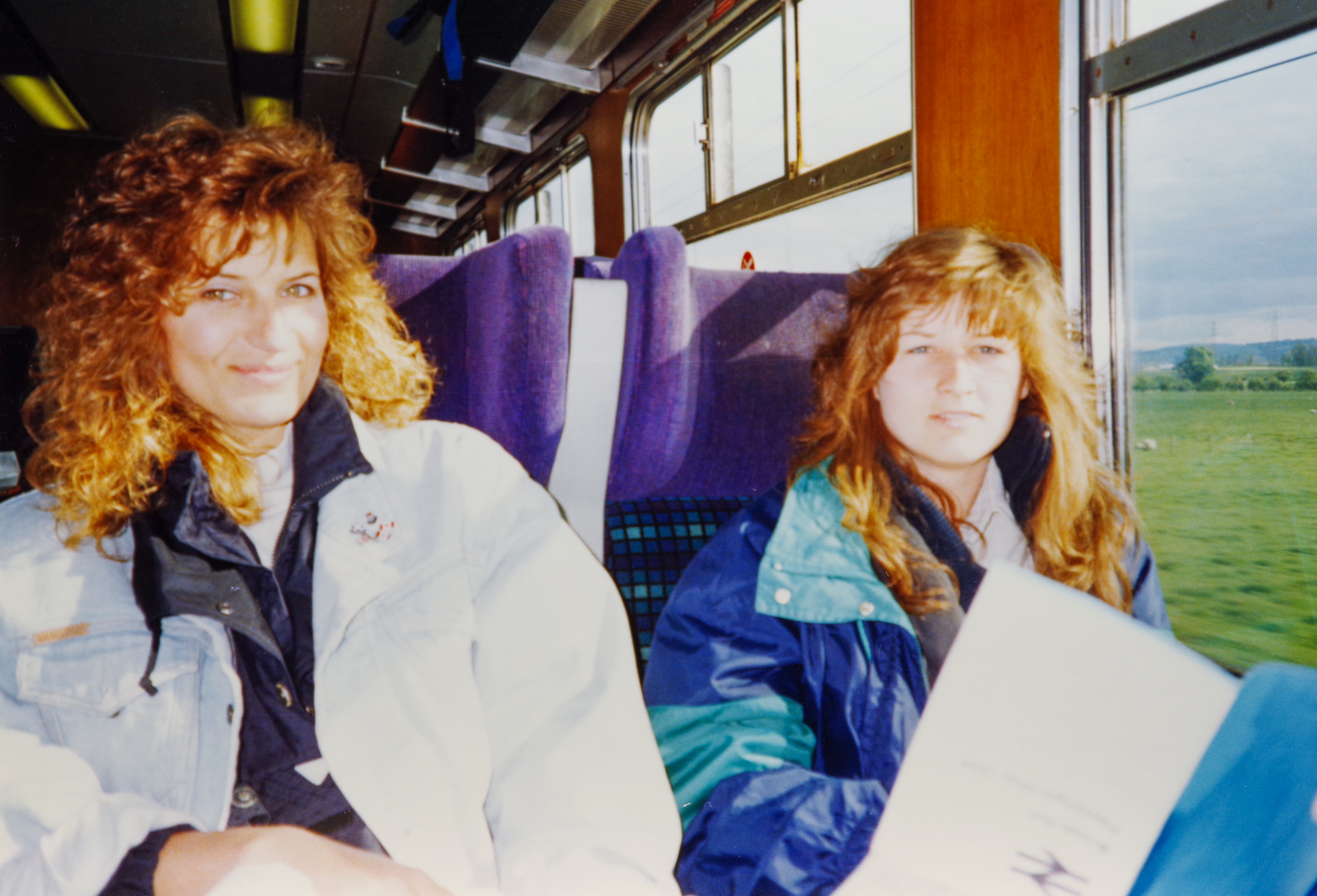 2 women on a train