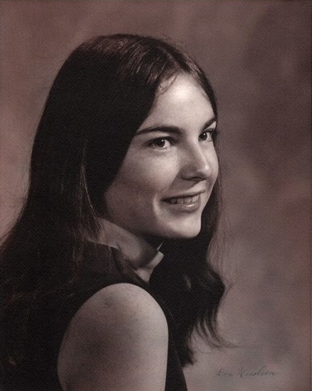 Black and white student picture of a girl
