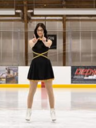 an athlete ice skating