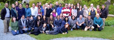 Community Conservation Research Network members having a group photo taken.