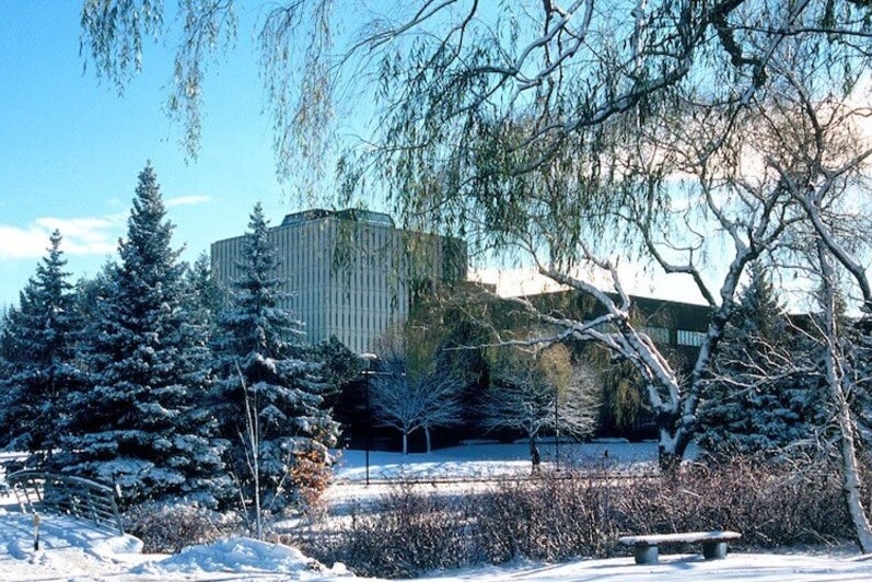 Campus in the winter