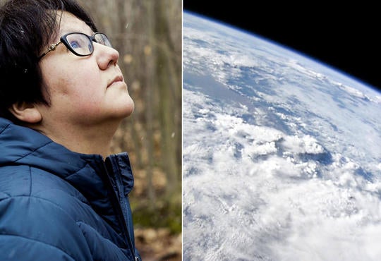 Melanie Goodchild and Earth from space