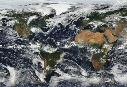 the globe from space