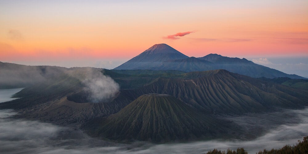 Volcanoes in Indonesia.