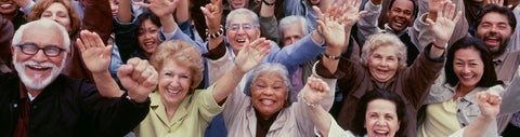 Older Adults Cheering