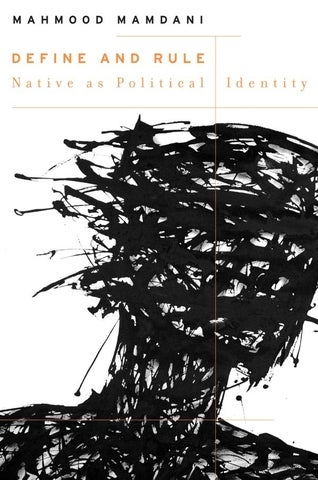 Book cover of Define and Rule depicting an abstract shadow of a person from the shoulders up made up of ink splatters against a white background.