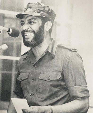 Maurice Bishop giving a speech