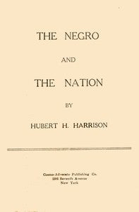 The Negro and The Nation (1917) book jacket