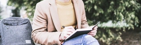 journalling in the park